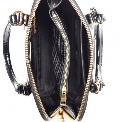 Prada Saffiano Vernice Small Promenade Tote Black 5 of 7