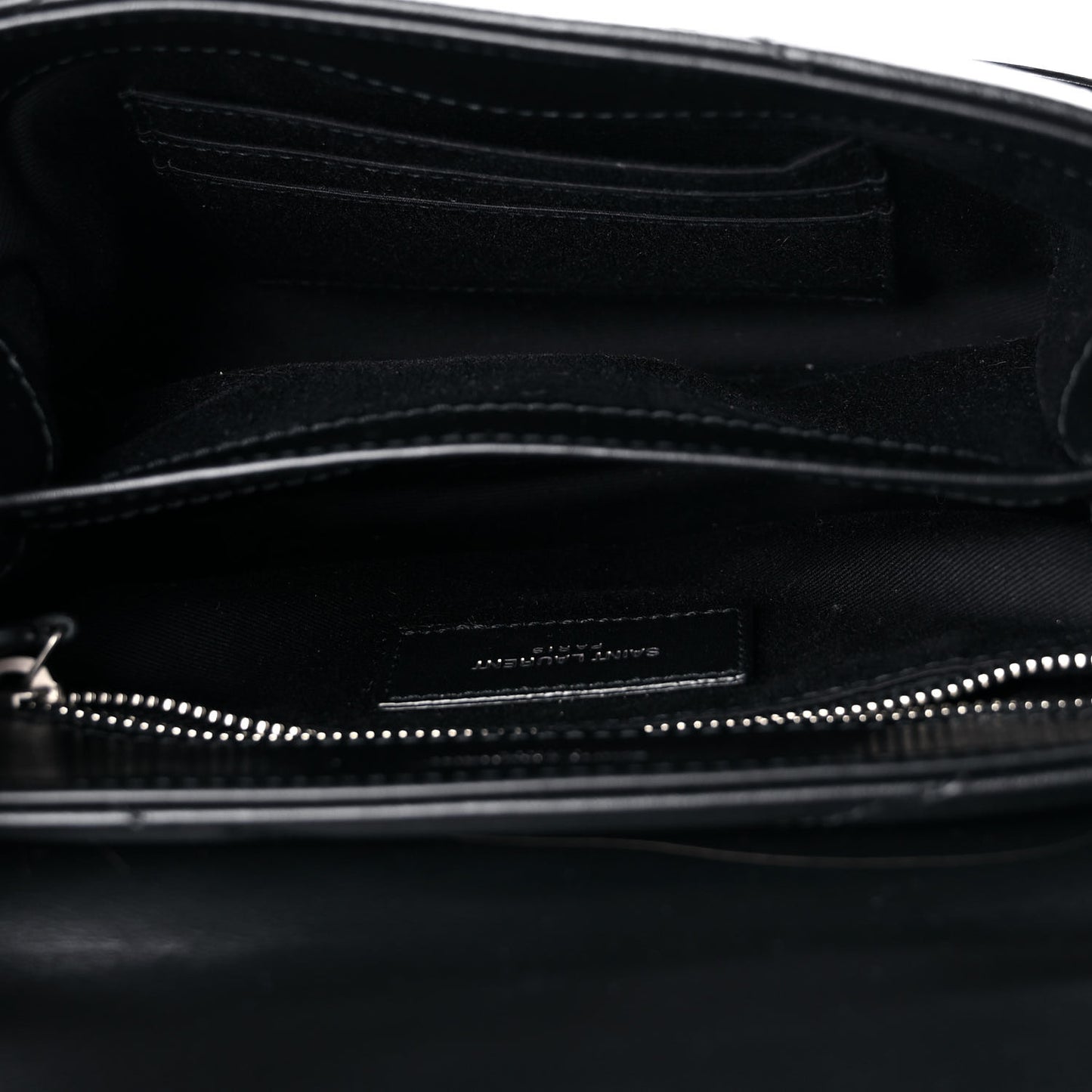 Calfskin Y Quilted Monogram Toy Loulou Crossbody Bag Black