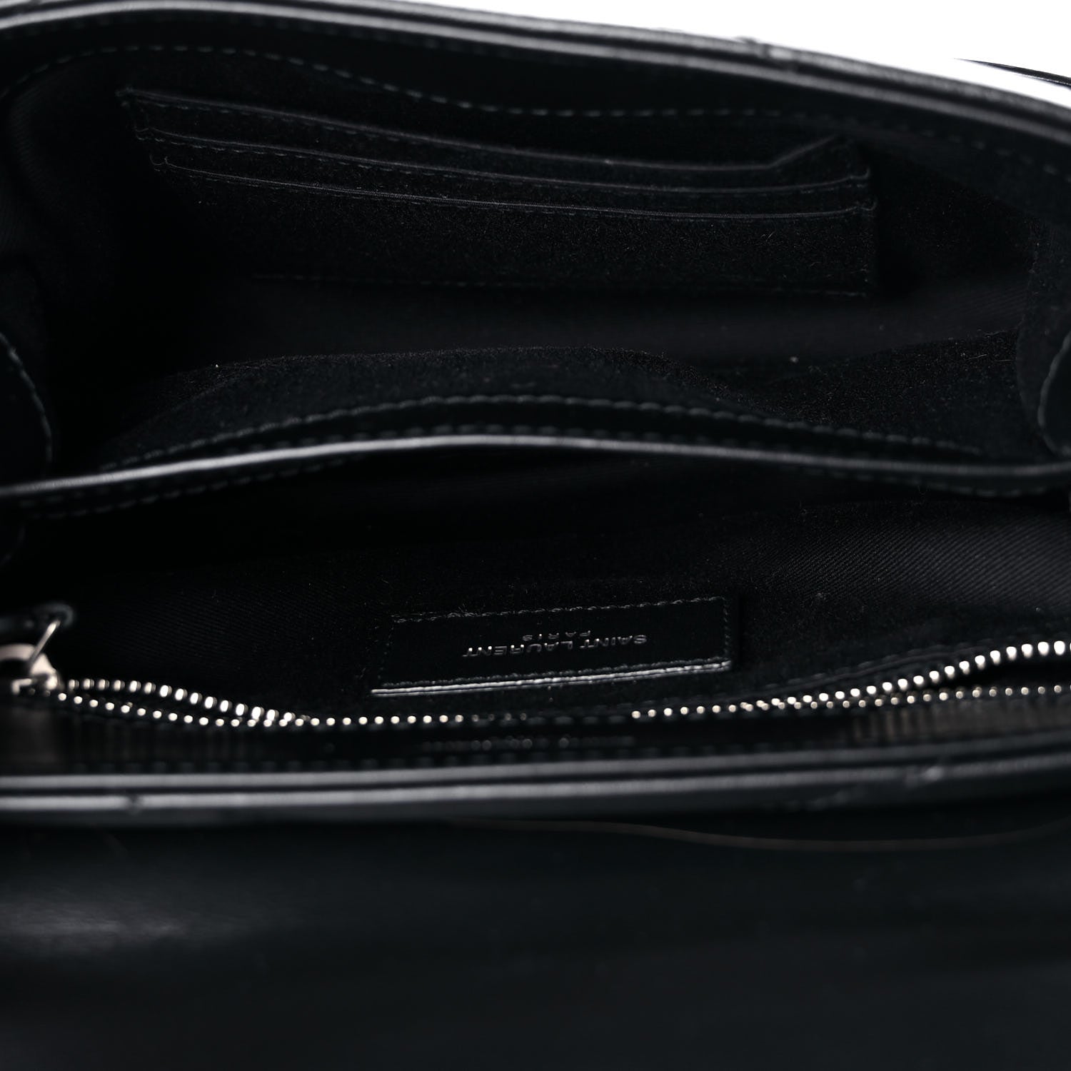 Saint Laurent Calfskin Y Quilted Monogram Toy Loulou Crossbody Bag Black 5 of 13