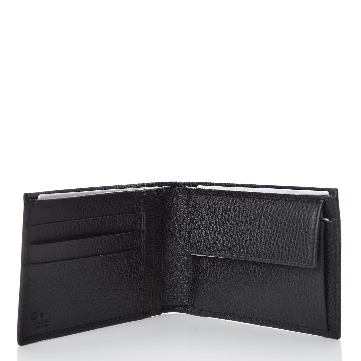 Dollar Calfskin Bi-Fold Wallet Black