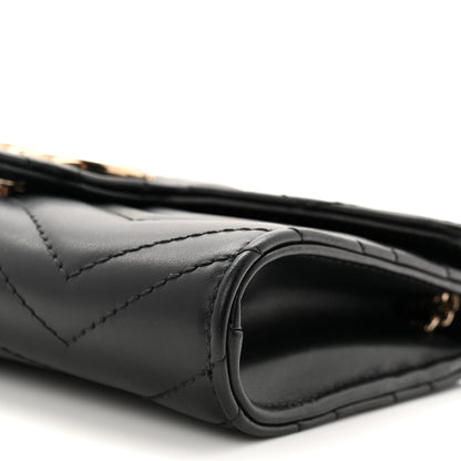 Gucci Calfskin Matelasse GG Marmont Wallet on Chain Black 16 of 19