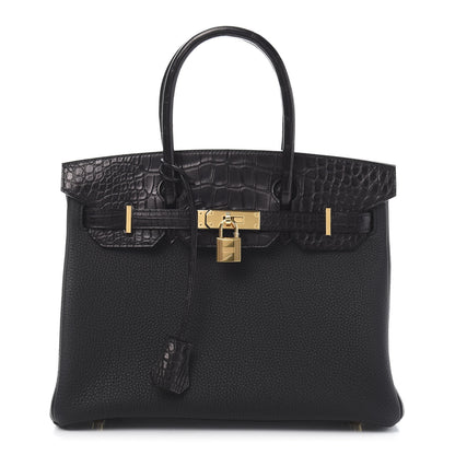 Hermes Togo Matte Alligator Birkin Touch 30 Black 1 of 35