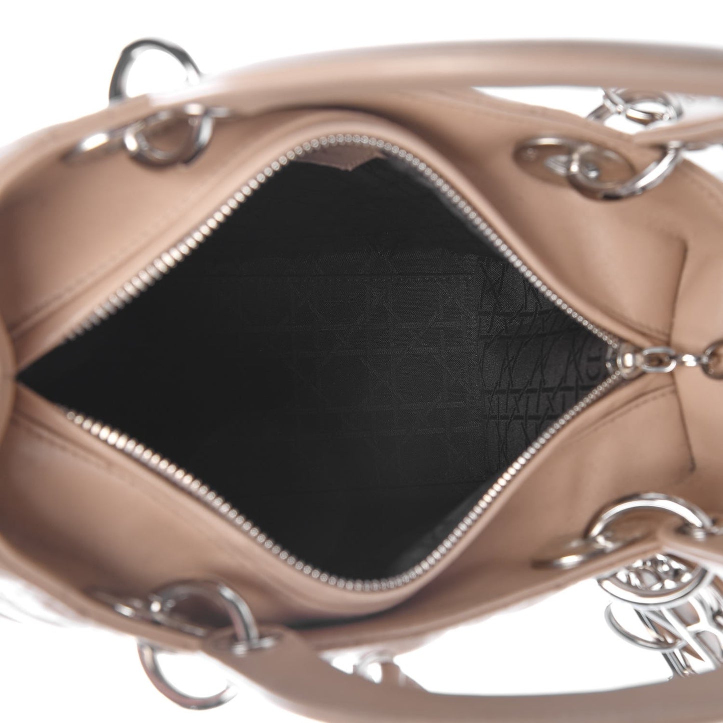 Lambskin Cannage Medium Lady Dior Light Beige