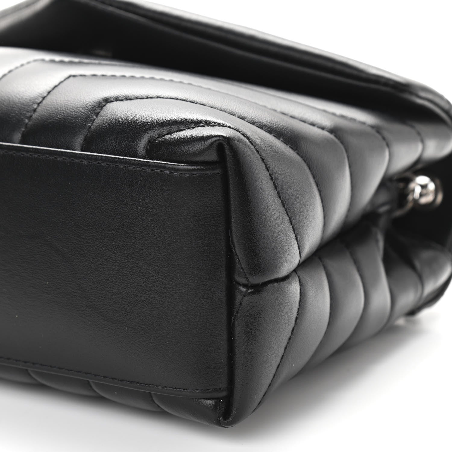 Saint Laurent Calfskin Y Quilted Monogram Small Loulou Chain Satchel Black 11 of 11