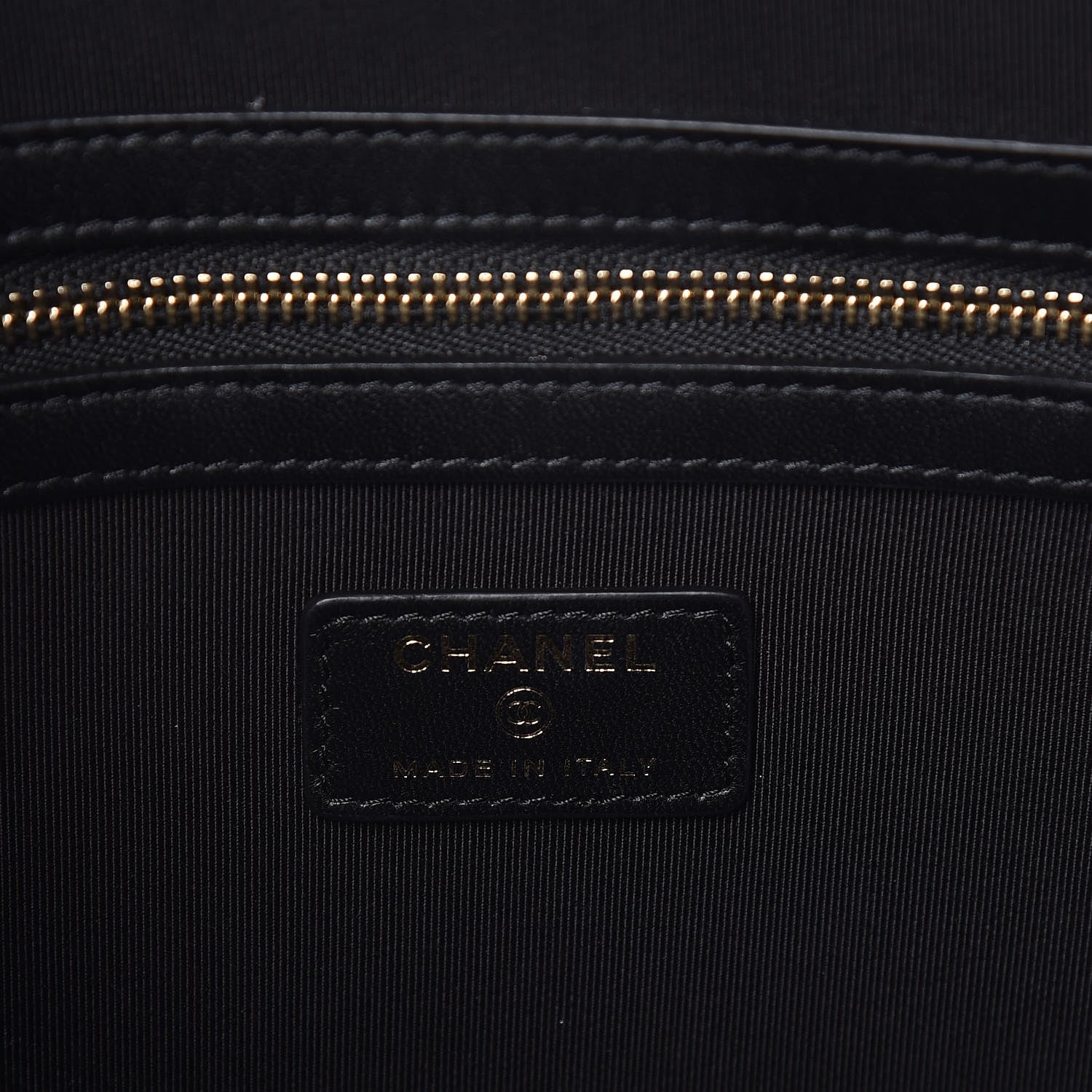 Chanel Lambskin Quilted Large Cosmetic Case Black 6 of 8