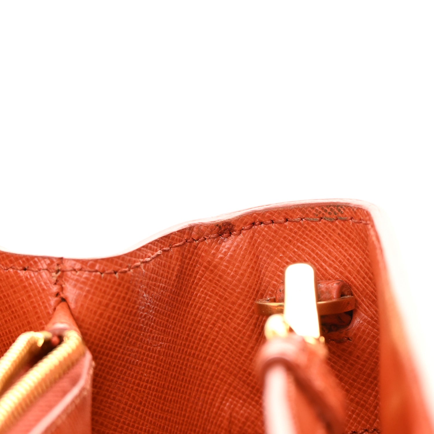 Prada Saffiano Lux Medium Tote Papaya 13 of 17