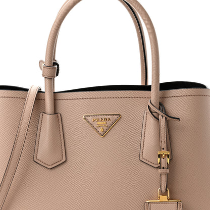 Prada Saffiano Cuir Medium Double Bag Cammeo Rosa 7 of 9