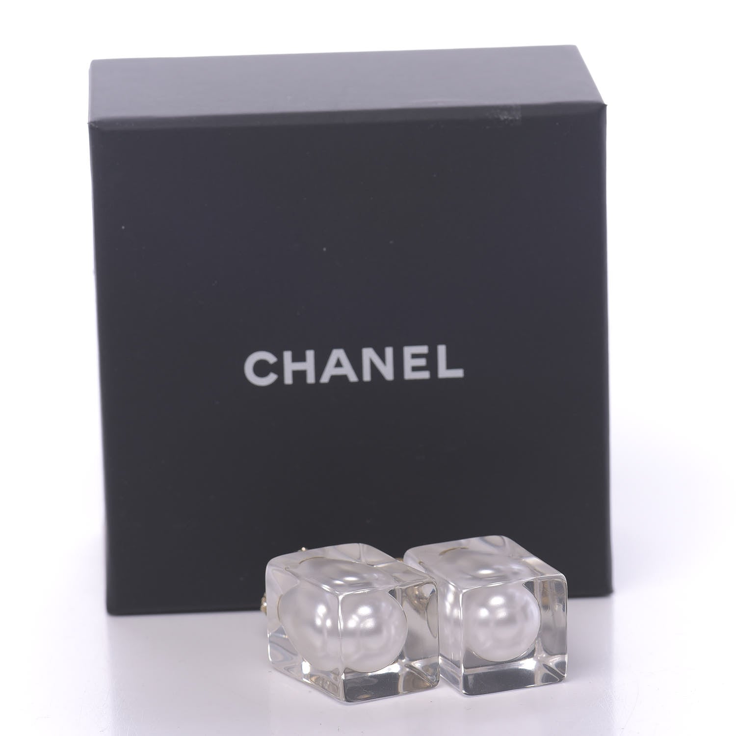 Chanel Resin Crystal Earrings Gold 5 of 5