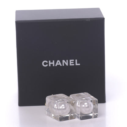 Chanel Resin Crystal Earrings Gold 5 of 5