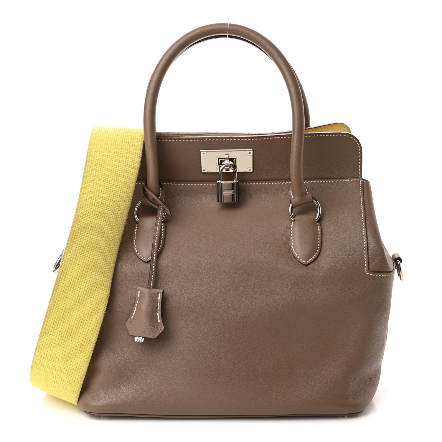Hermes Swift Verso Toolbox 26 Etoupe Lime 1 of 14