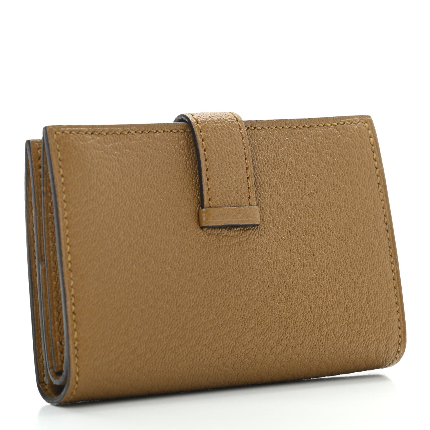Hermes Chevre Mysore Mini Bearn Wallet Kraft 3 of 8