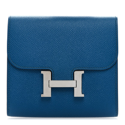 Hermes Epsom Constance Compact Passant Wallet Bleu Izmir 1 of 7