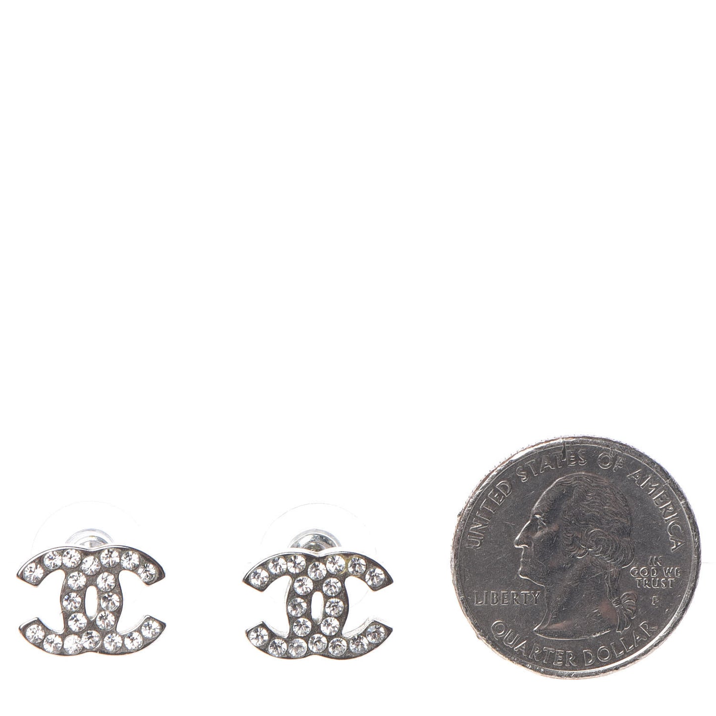 Crystal Timeless CC Earrings Silver