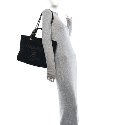 Chanel Mixed Fibers Small Deauville Tote Black 3 of 14