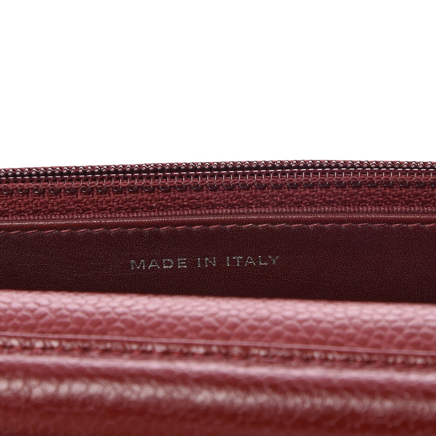 Caviar Quilted Wallet On Chain WOC Burgundy