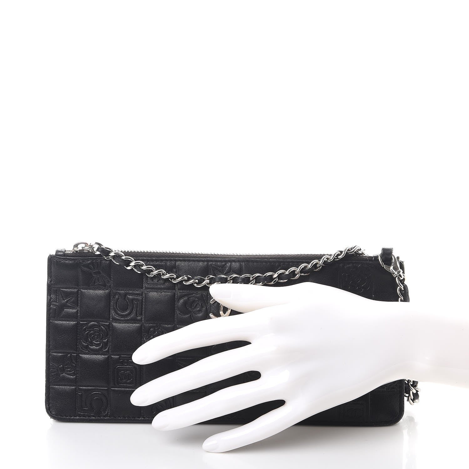 Chanel Lambskin Precious Symbols Pochette Black 3 of 9