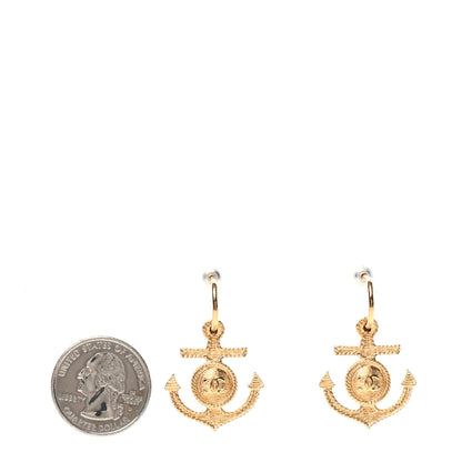 Chanel Metal Anchor CC Earrings Gold 2 of 4