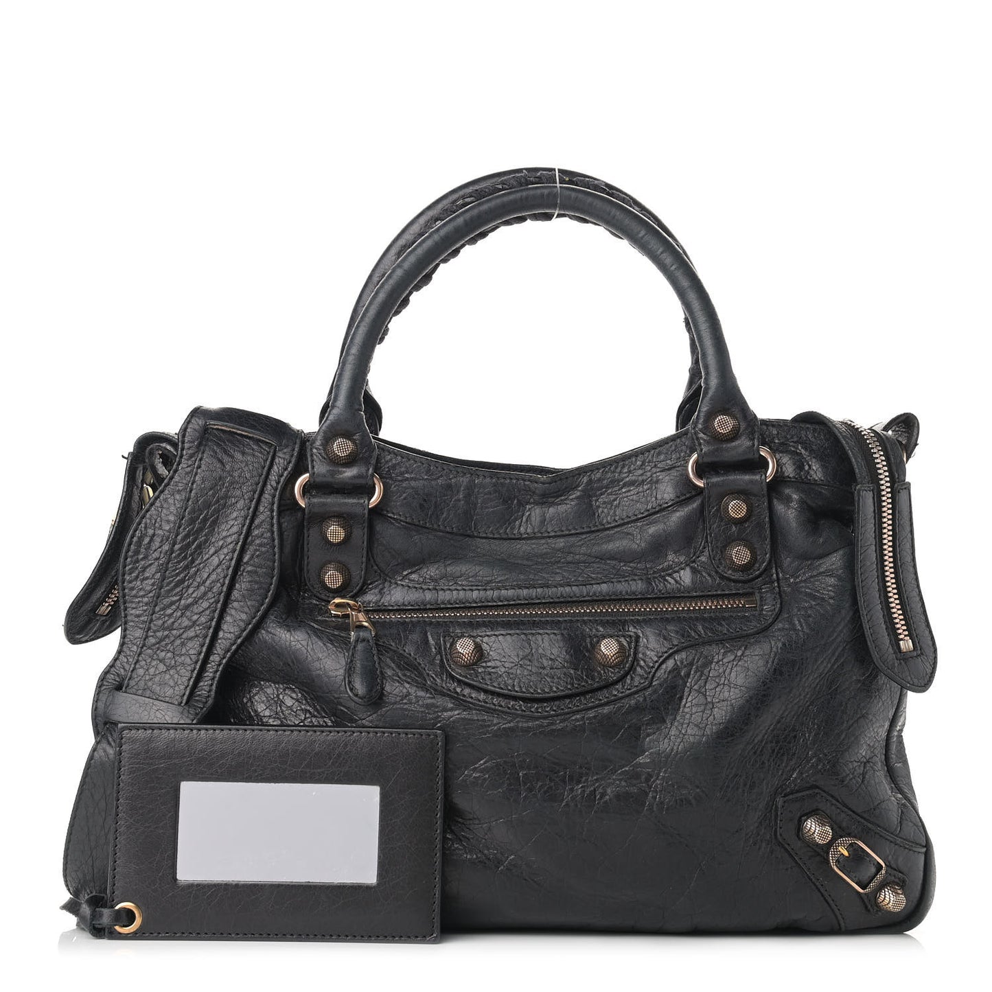 Agneau Giant 12 Rose Gold Hardware Town Black