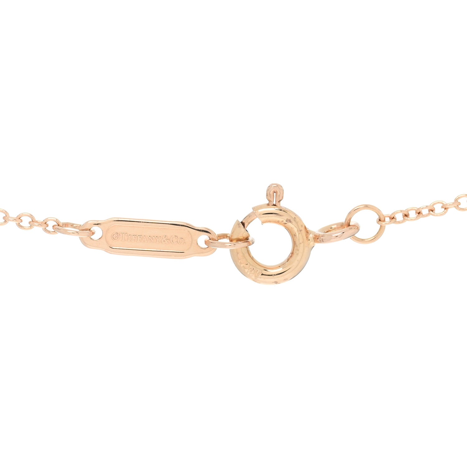 Tiffany 18K Rose Gold Diamond Medium Victoria Necklace 4 of 5