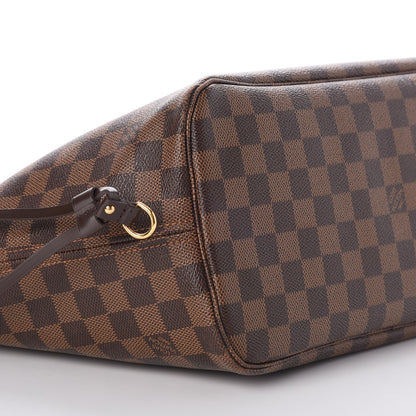 Louis Vuitton Damier Ebene Neo Neverfull MM Rose Ballerine 10 of 11