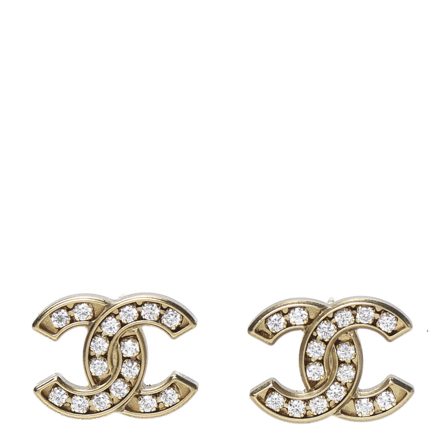 Crystal CC Earrings Gold