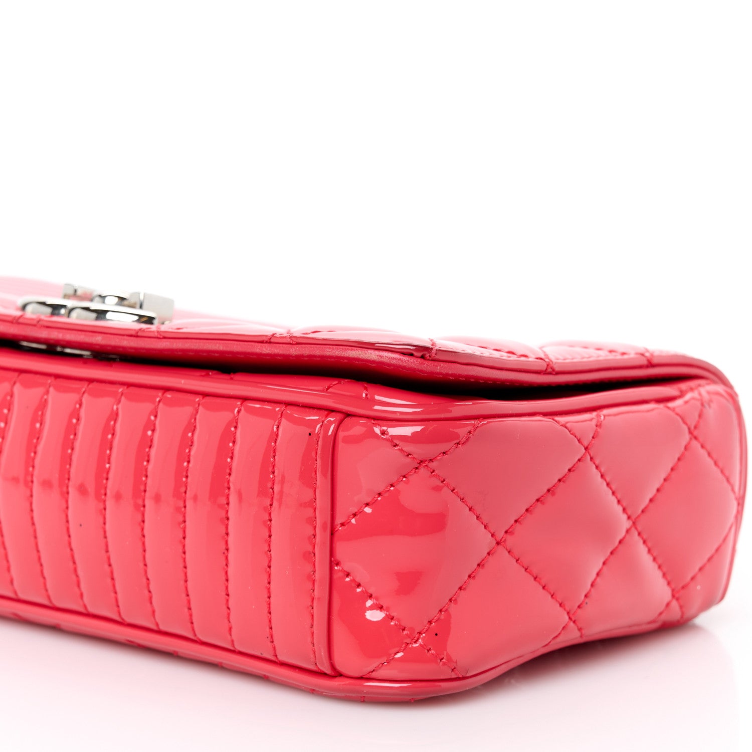 Chanel Patent Quilted Small Coco Boy Flap Pink 10 of 14