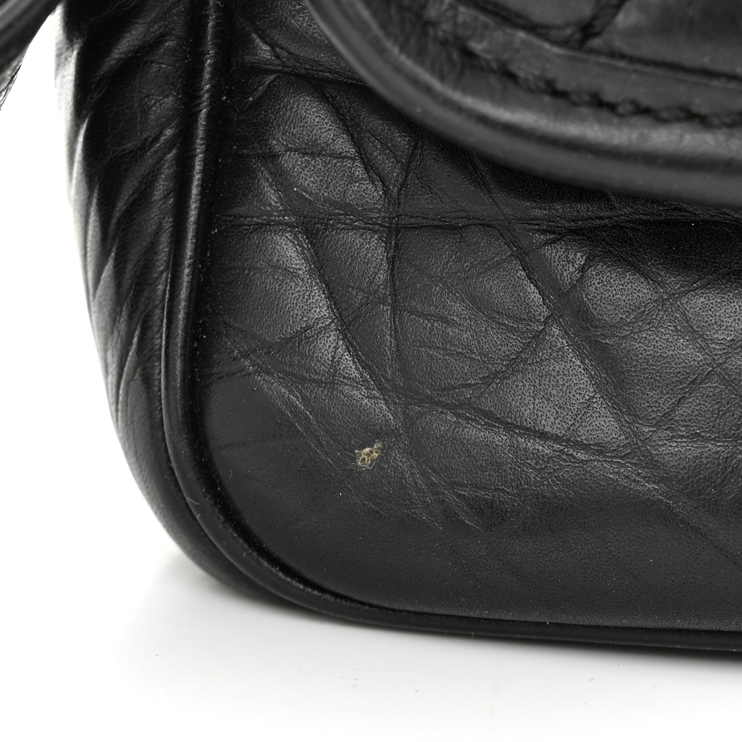 Chanel Distressed Lambskin Messenger Flap Bag Black 11 of 12