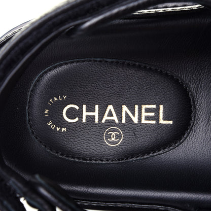Chanel Grained Calfskin Velcro Dad Sandals 36.5 Black 9 of 13
