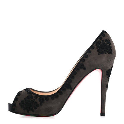Christian Louboutin Suede Very Brode 120 Pumps 39.5 Elephant 1 of 4