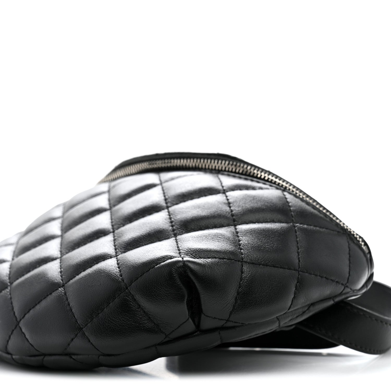 Chanel Calfskin Quilted Uniform Waist Belt Bag Black 10 of 13