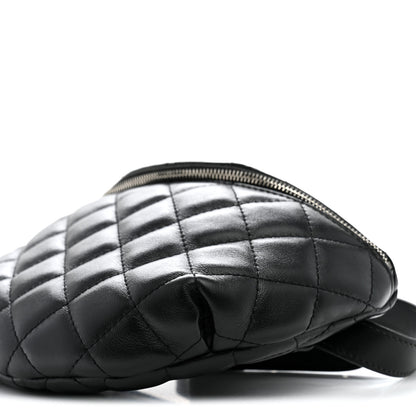 Chanel Calfskin Quilted Uniform Waist Belt Bag Black 10 of 13