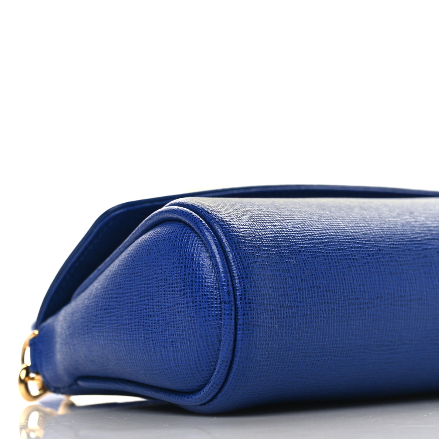 Vitello Elite Flap Crossbody Bag Blue Neon
