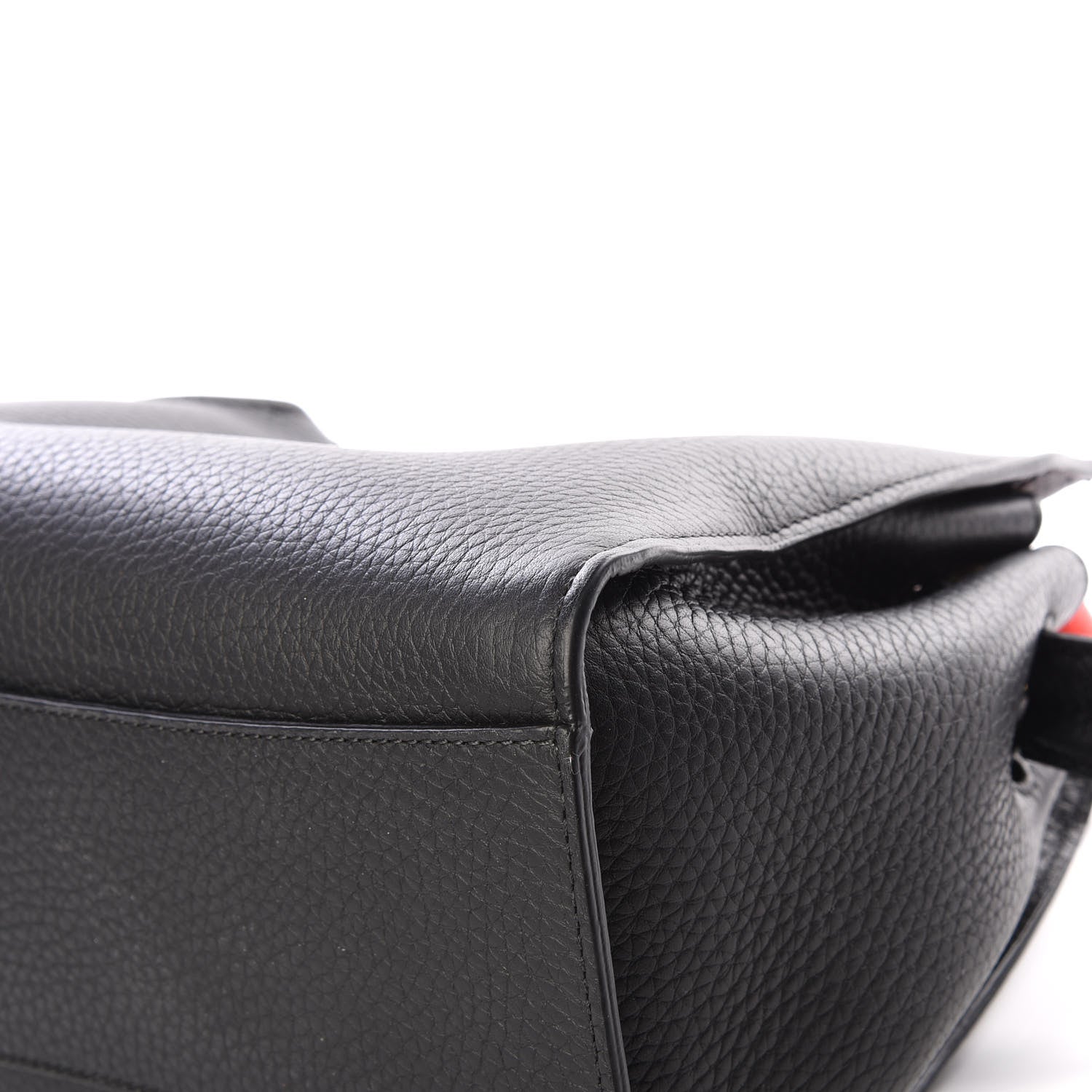Mulberry Heavy Grain Small Iris Tote Black Red 8 of 10