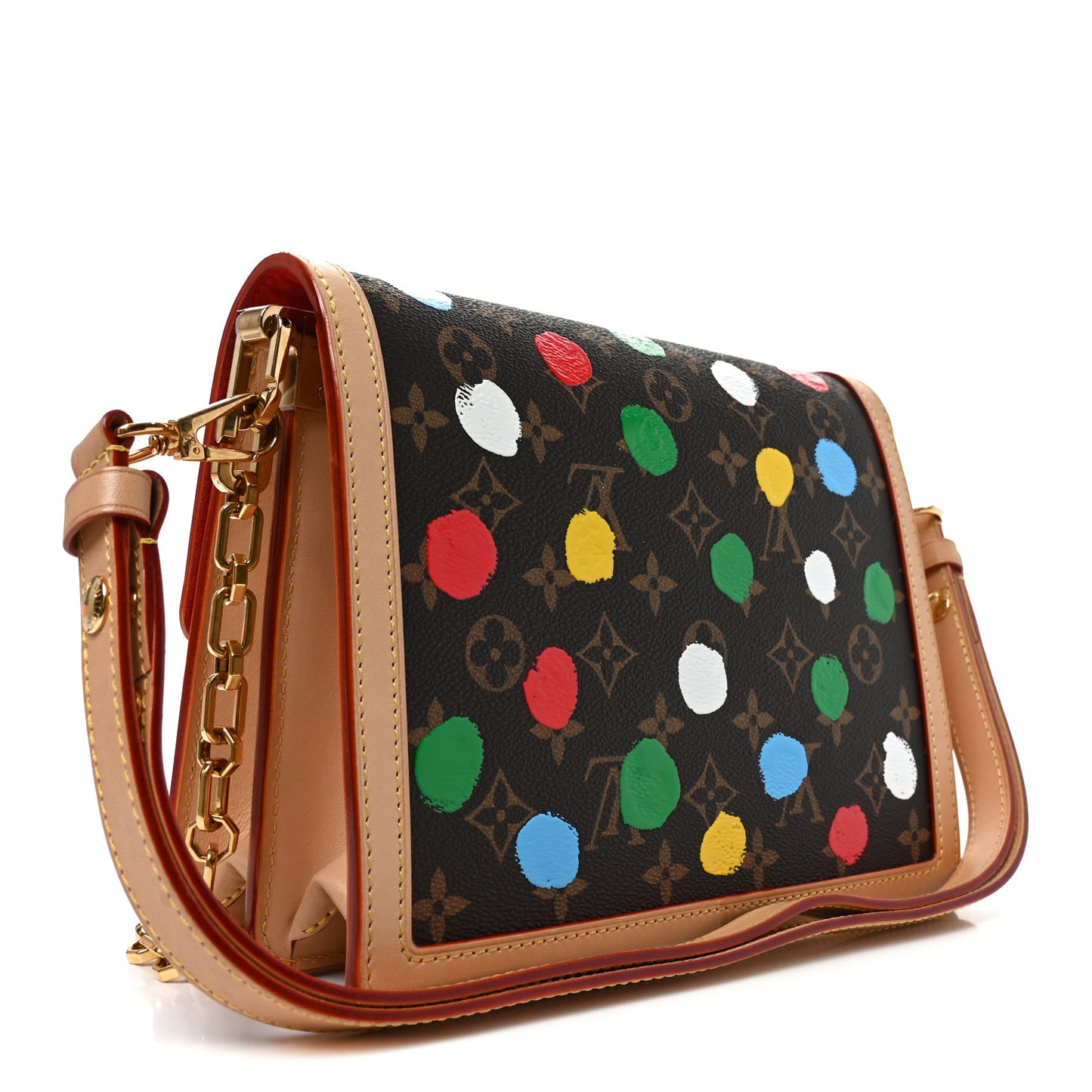 LV X YK Monogram Dots Dauphine MM Multicolor