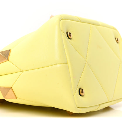 Valentino Garavani Nappa Small Roman Stud The Handle Bag Lime Sorbet 8 of 9