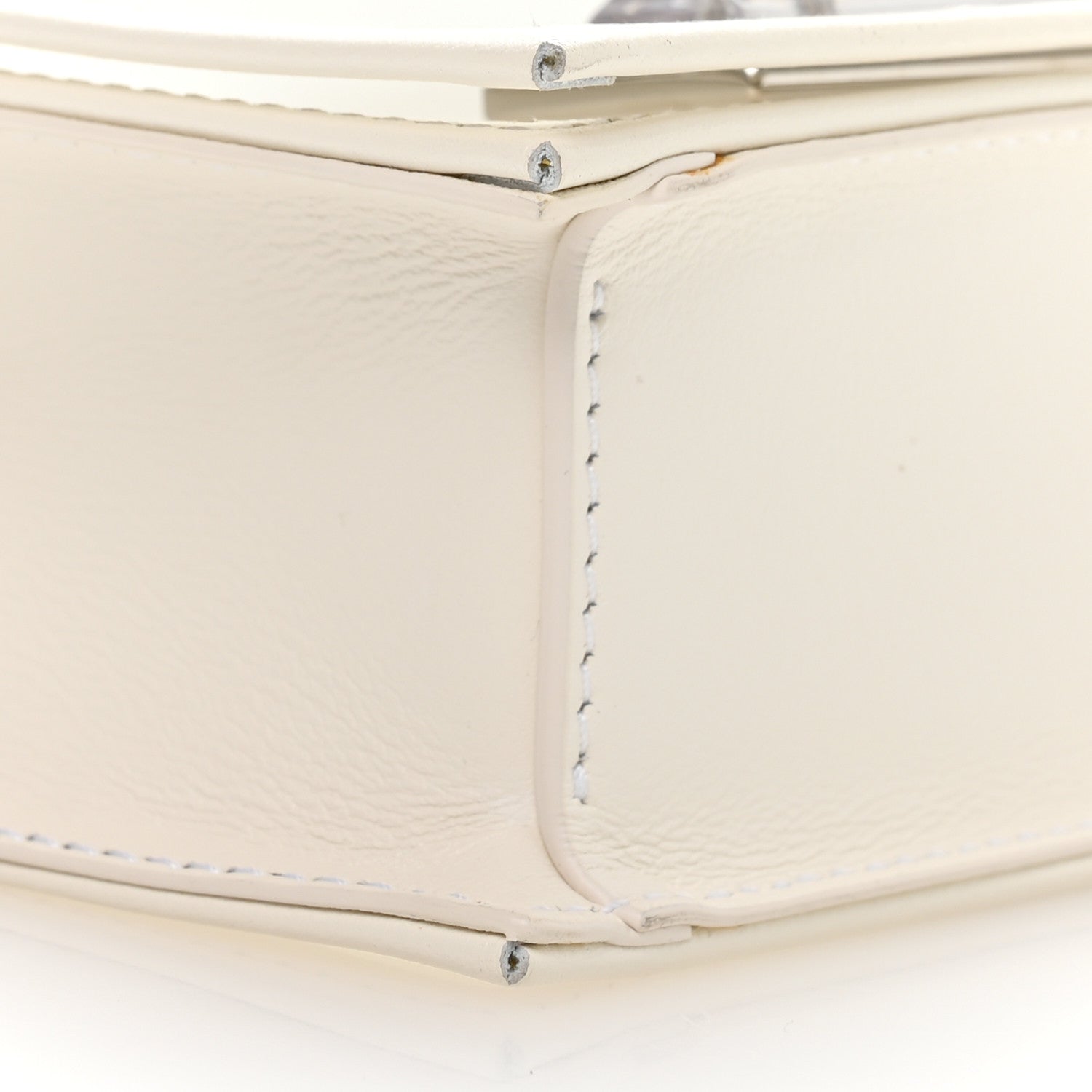 Alexander McQueen Polyurethane Calfskin Transparent Jeweled Knuckle Satchel Clear White 8 of 9