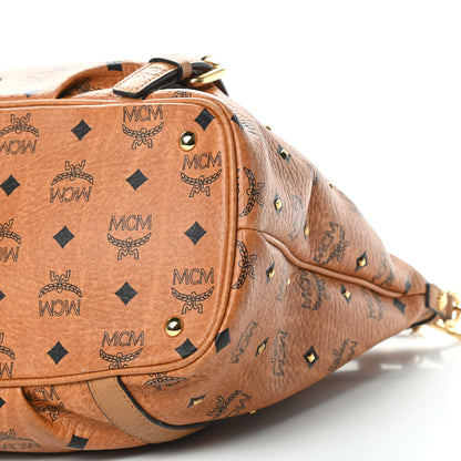 MCM Visetos Medium Essentials Shopper Tote Cognac 10 of 12