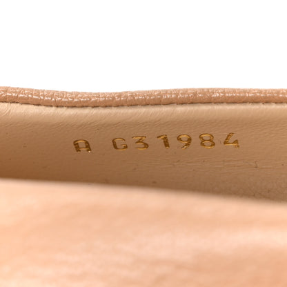 Chanel Grained Calfskin Cap Toe Pumps 38.5 Beige Black 9 of 9