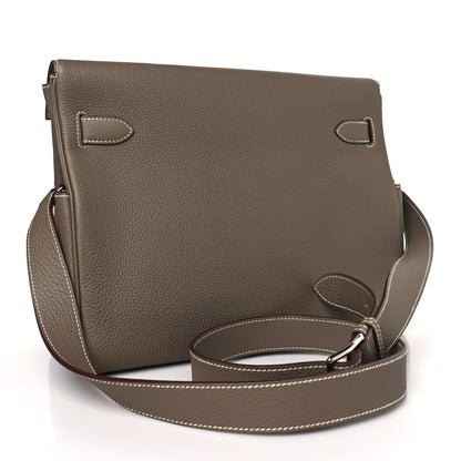 Hermes Togo Kelly Messenger Etoupe 3 of 9