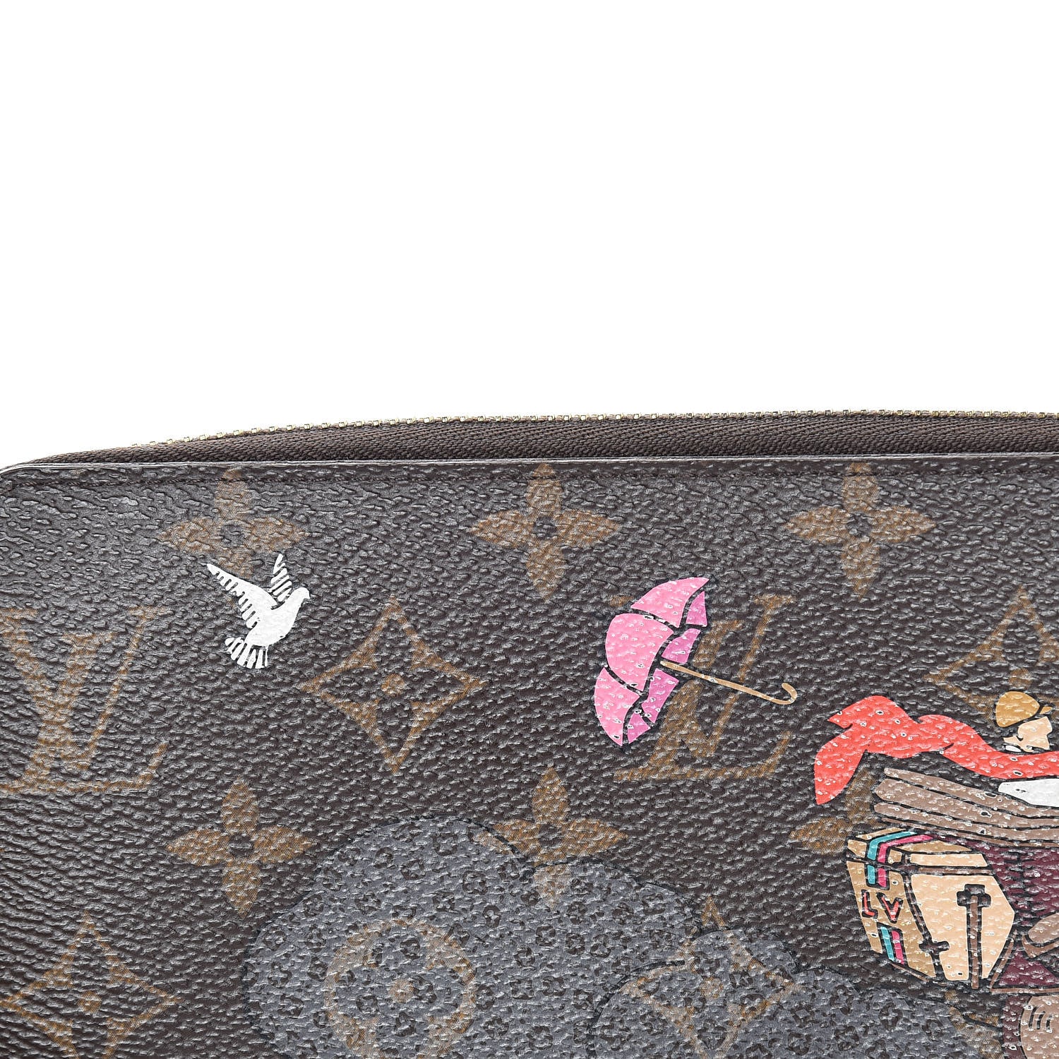 Louis Vuitton Monogram 2015 Christmas Animation Zippy Wallet Hibiscus 12 of 13