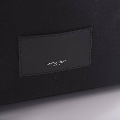 Saint Laurent Canvas Calfskin Camouflage Race Rivington Backpack Kaki Black 10 of 10