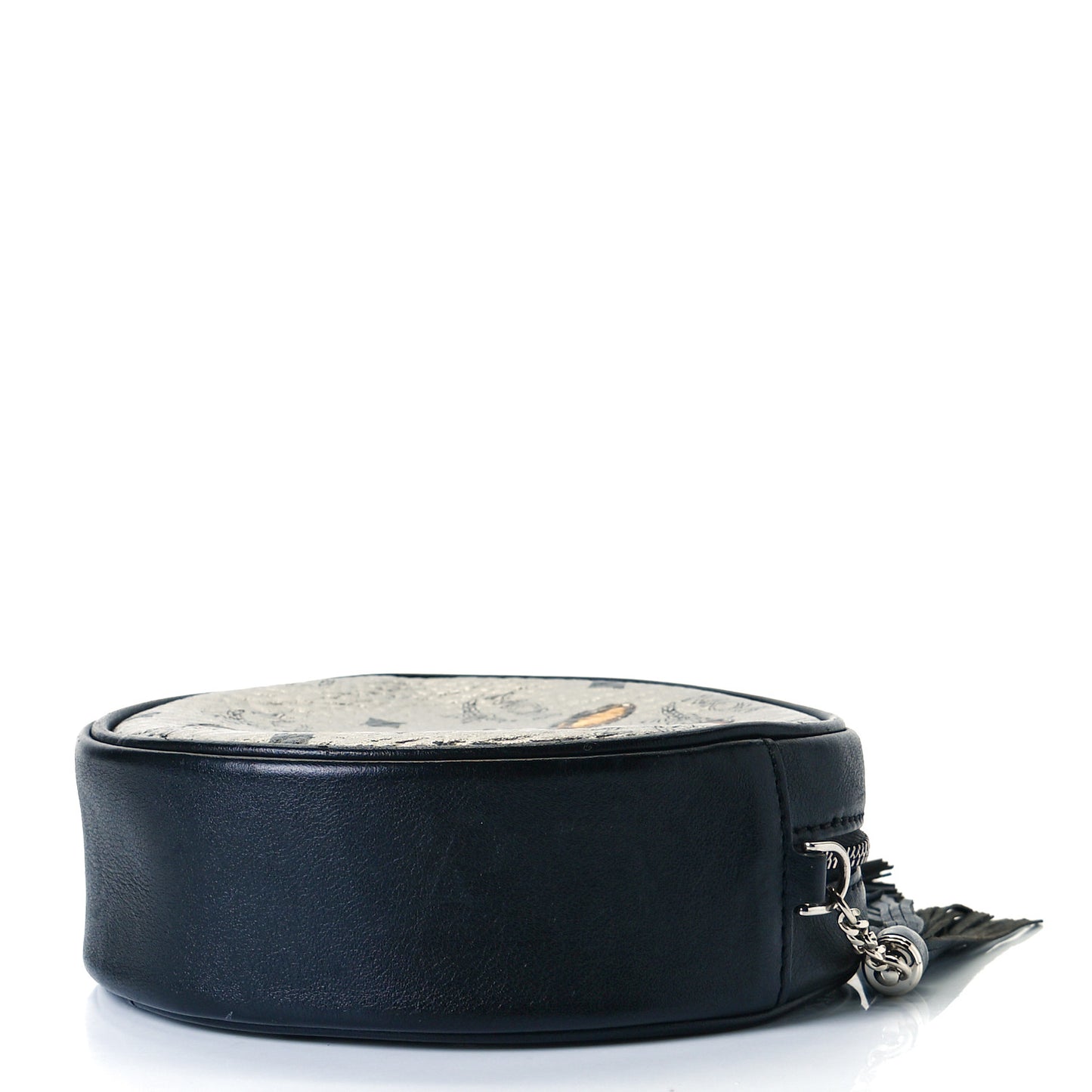 Metallic Visetos Rabbit Tambourine Crossbody Silver