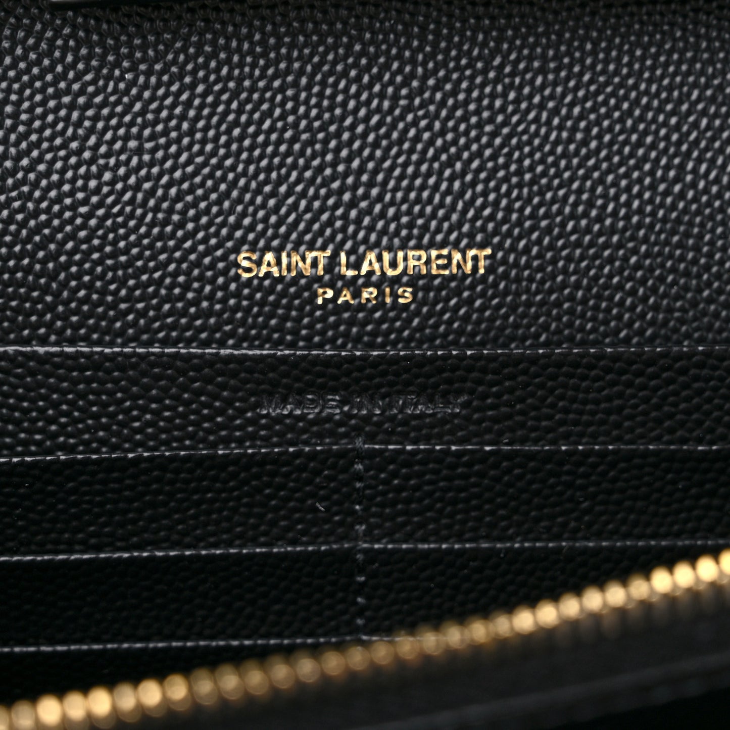 Grain De Poudre Mixed Matelasse Triquilt Monogram Chain Wallet Black