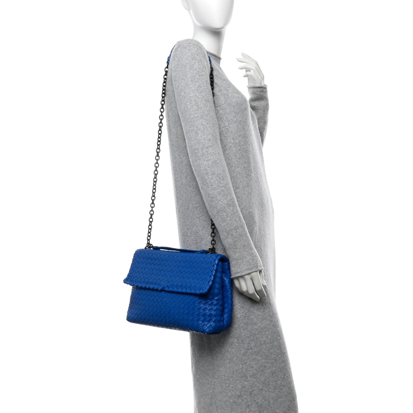 Nappa Intrecciato Large Olimpia Bag Blue