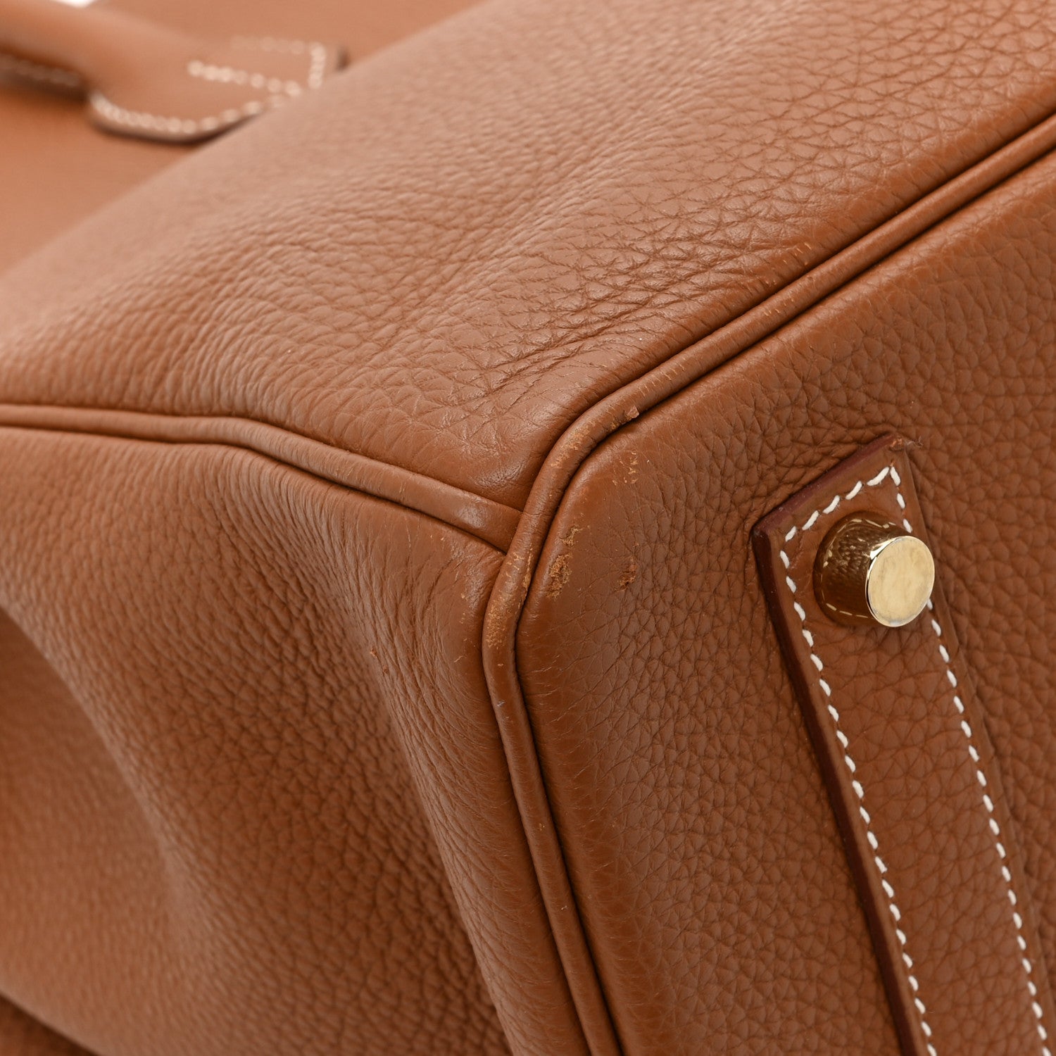 Hermes Togo Verso Birkin 35 Gold Geranium 11 of 13