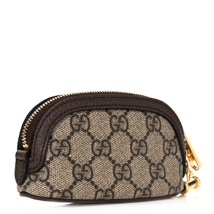Gucci GG Supreme Monogram Web Ophidia Dome Key Pouch Beige New Acero 3 of 10