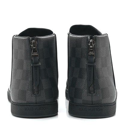 Louis Vuitton Calfskin Damier Graphite High Top Sneakers 8 Black 5 of 9