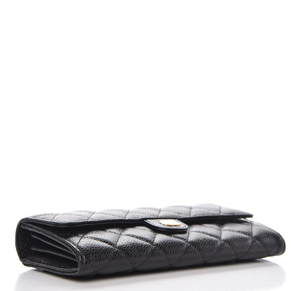 Chanel Caviar Quilted Large Flap Wallet Black 4 of 8