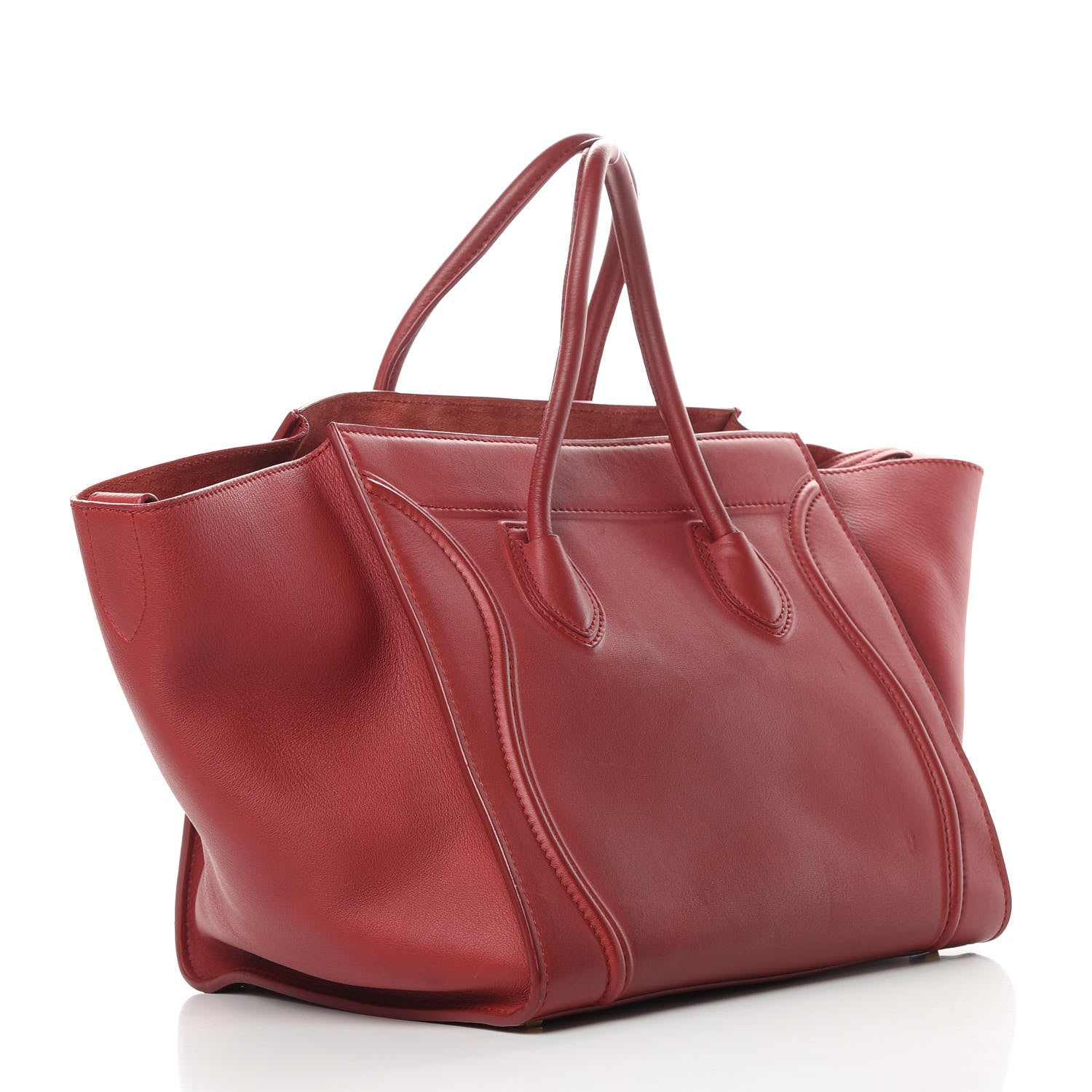 Celine Supple Calfskin Medium Phantom Luggage Red 3 of 19