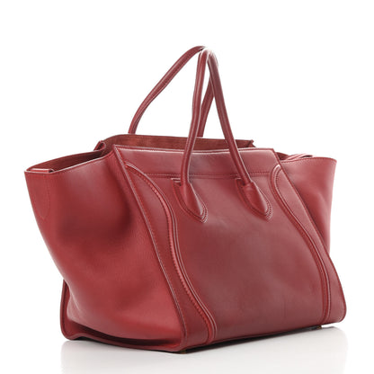 Celine Supple Calfskin Medium Phantom Luggage Red 3 of 19